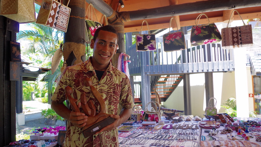 Market stall owner at Westin Resort, Port Denarau, Fiji