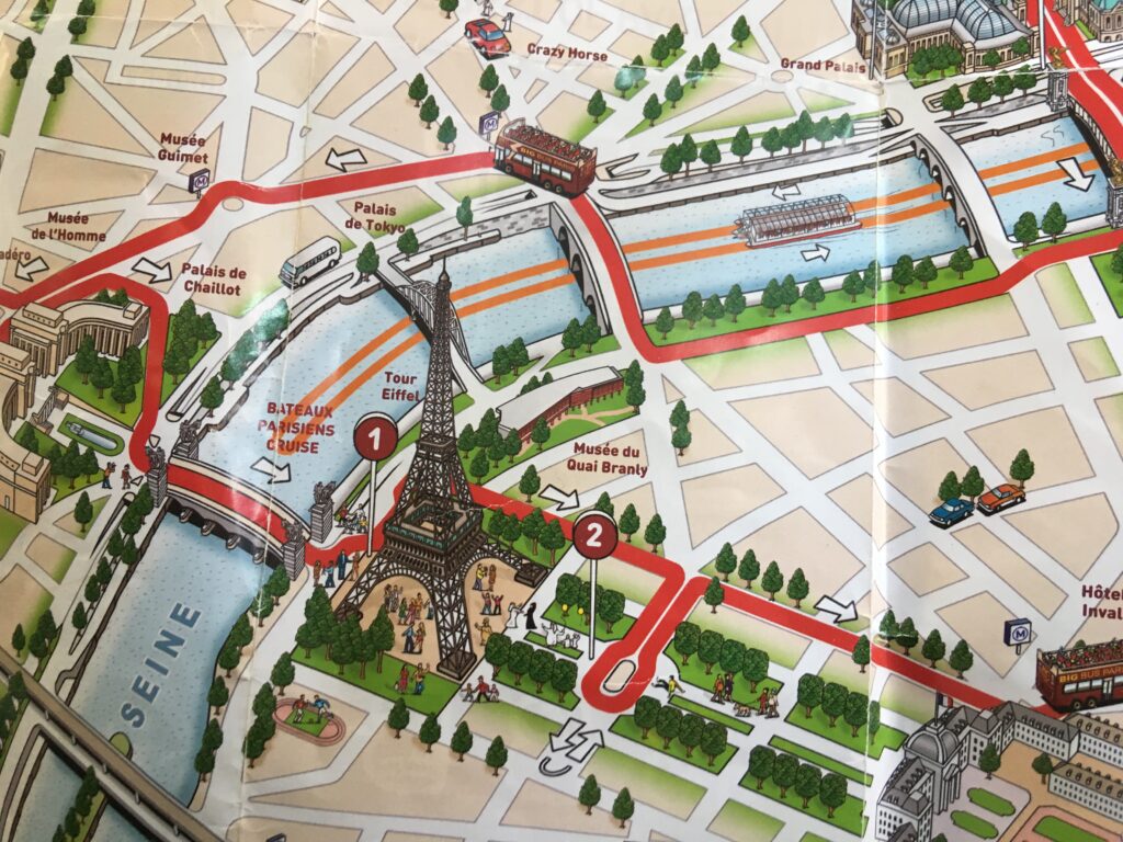 Bus map of Paris, France